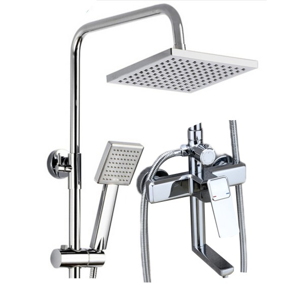 N234 Chrome and black shower set from china